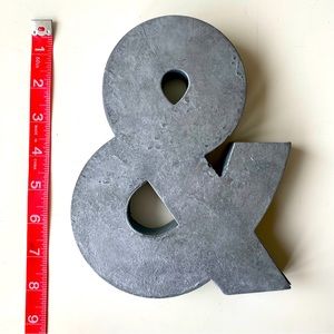 Anthropology || wall decor metal “&”